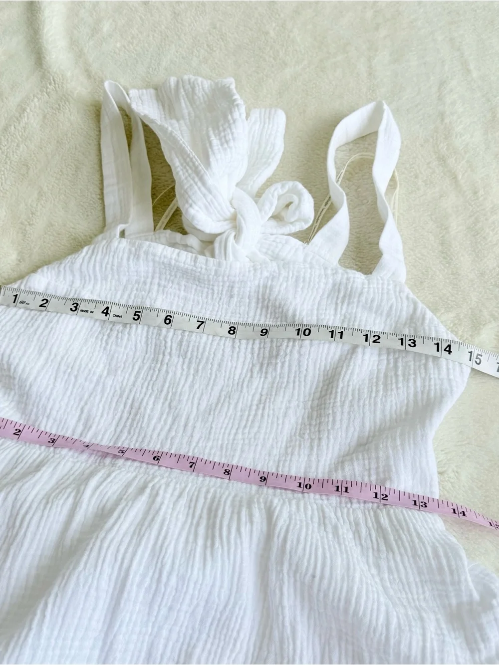 Favorite Daughter Go To Cotton White Sleeveless Midi Dress M